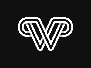 Letter Wp Monogram Logo