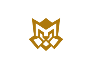 Goldenes Löwe-Fuchs-Logo