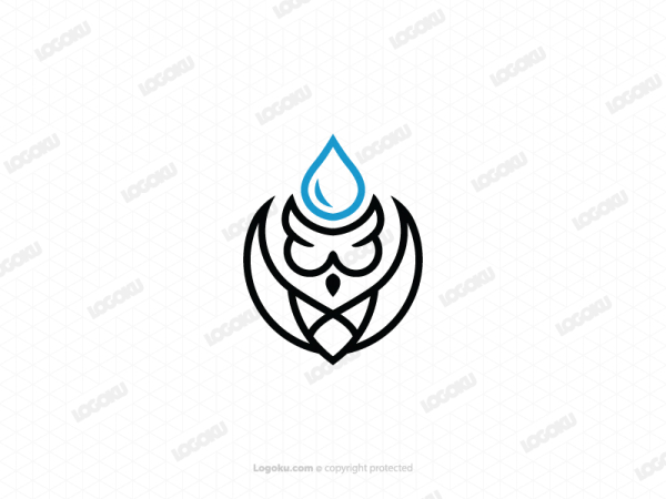 Logotipo De Búho De Agua