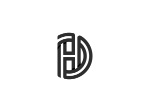 Logo De Lettre Dh Ou Hd