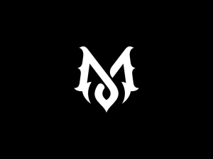 Logotipo De Letra M Gótica