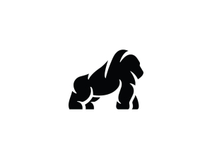Logotipo Del Gran Gorila De Espalda Plateada
