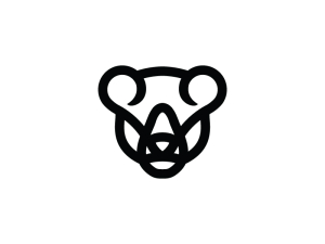 Logo Tête Ours Noir