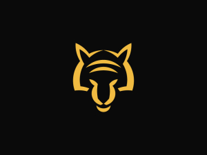 Tapferes Tigerkopf-Logo