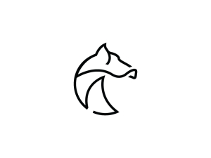 Logo Tête Cheval Noir