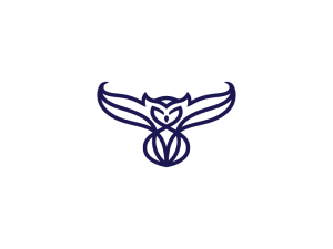 Logotipo De Búho Azul