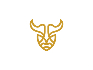 Logotipo De Bisonte Dorado