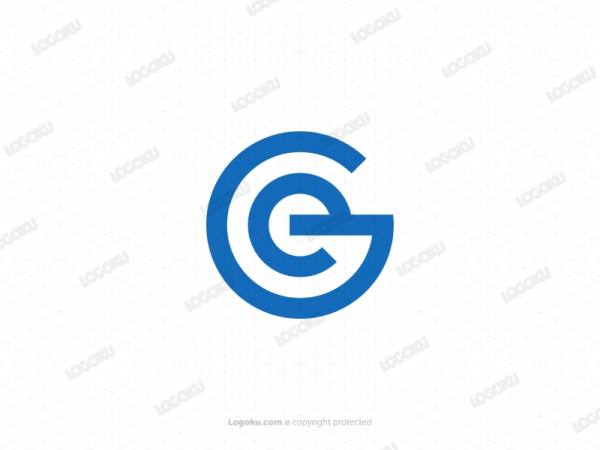 Buchstabe Ge Eg Logo