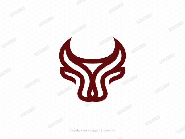 Logotipo De Toro Marrón Atrevido