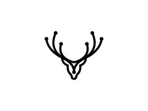 Logo Tête De Cerf Noir