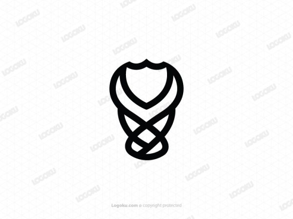 Logo Taureau Bouclier Noir