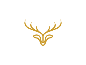 Logotipo De Ciervo Dorado Simple