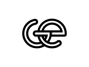 Lettre Ge Ou Par Exemple Monogramme Logo