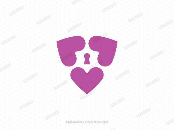 شعار قفل درع الحب