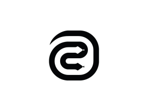 Letter A Or E Snake Logo