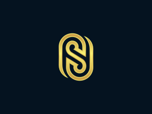 Logo Initial Du Monogramme Ns Sn