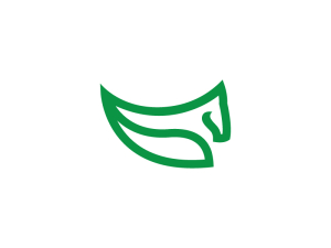 Logo De Cheval Feuille