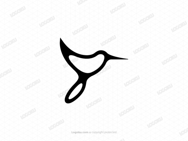 Schwarzes Kolibri-Logo