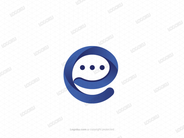Buchstabe E-Chat-Logo