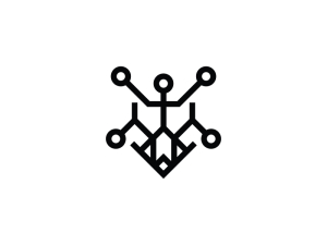 Logotipo Del Lobo Cibernético