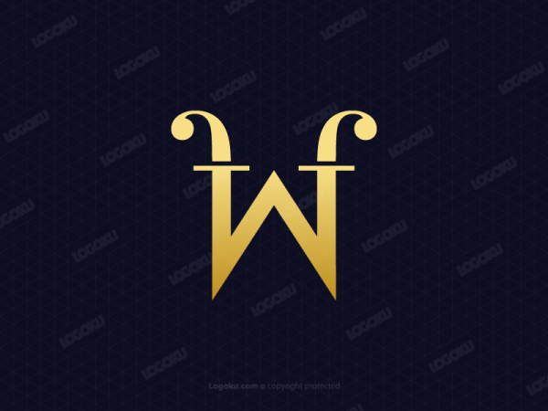 Lettre Wf Ou Fw Monogramme Logo