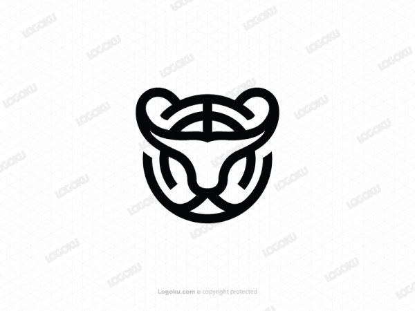 Auffälliges schwarzes Tiger-Logo