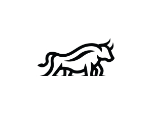 Powerful Black Bull Logo