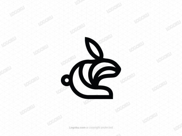 Logotipo De Conejo Negro