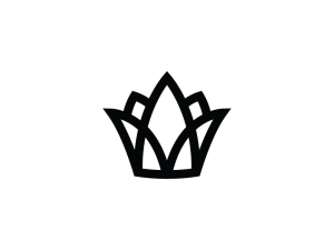 Logotipo De Corona Negra Simple