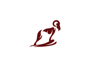 Logo De Chèvre Marron