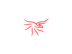 Logotipo Del Fénix Rojo Volador