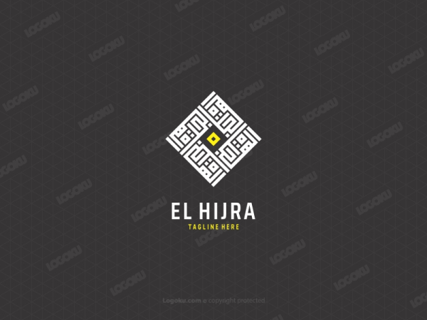 Logotipo De Caligrafía árabe El Hijra Kufi