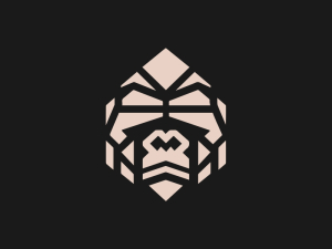 Tête De Gorille Hexagonale Géométrique