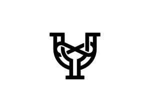 Buchstabe Uy Yu Infinity-Logo