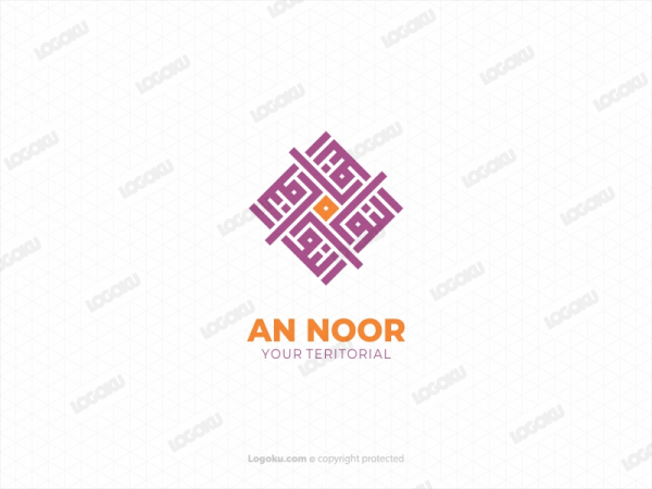 Ein quadratischer Kufi-Stil im arabischen Noor-Stil