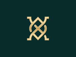 Letter X Leaf Logo