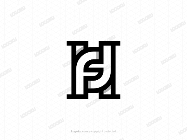 Logotipo De Letra Hf Fh