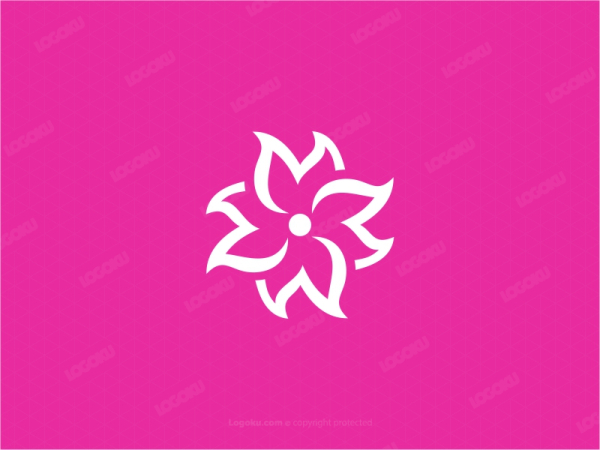 Letter M Flower Logo