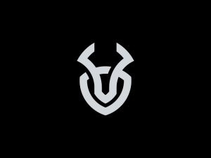 شعار حرف V للدرع القوي