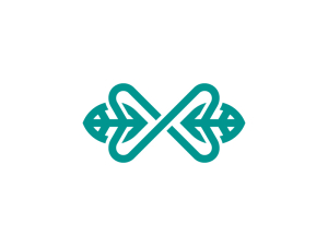 Modern Infinity Leaf Logo