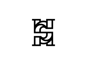 Typografie-Sch-Buchstabe-Hs-Logo
