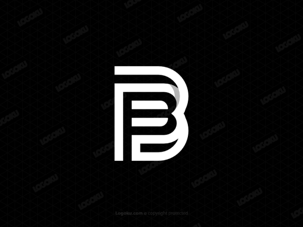 Letra Bp Logotipo Pb Inicial