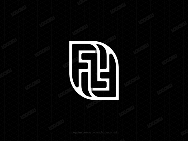 Letra Fz Zf Logotipo De Hoja