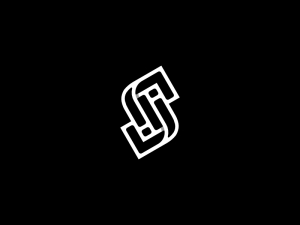 Letra Sj Inicial Js Logotipo