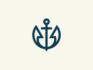 Simple Letter U Anchor Logo