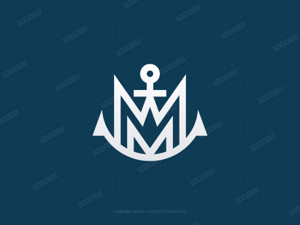 Luxury Letter M Anchor Logo