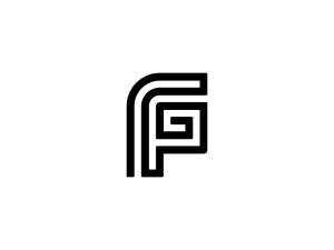 Logotipo De Letra Fg Gf