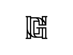 Buchstabe Gh Hg Logo