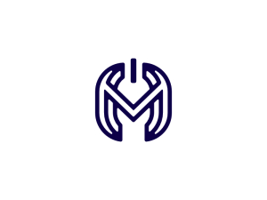 شعار حرف M Power Tech