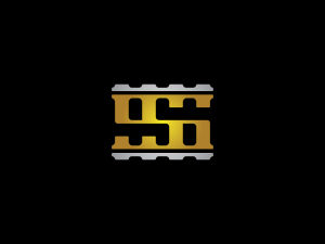 Buchstabe Sh-Säulen-Logo